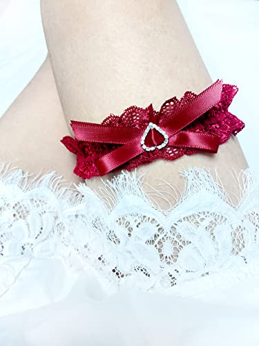 Image of Blue Garters for Bride Wedding Garter Set for Bride Bridal Garter Leg Thigh Blue