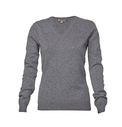 Image of Cashmere Boutique Women's Pure Cashmere Slim Fit V-Neck Pullover Sweater