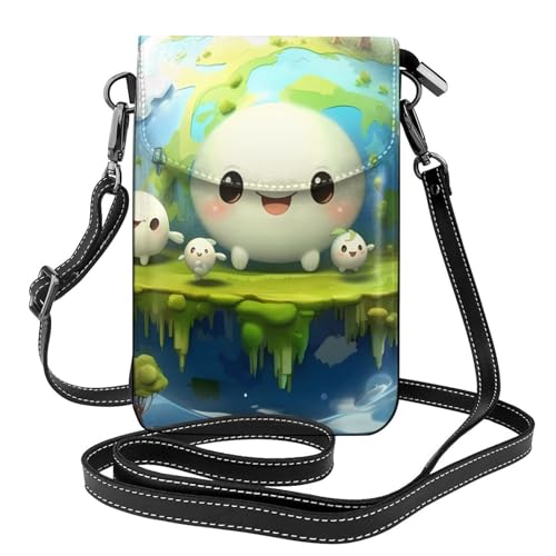 Sac de téléphone portable femme noir imperméable planète