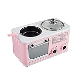 ANSNOW 1200 W Elektrischer 3-In-1-Haushalts-Frühstücks-Toaster, Backmaschine, Sandwich-Omelett-Bratpfanne, Hot-Pot-Kessel, Dampfgarer