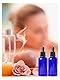 CoKeeSun 5 Stück 50ml Glasflasche mit Pipette, Wiederverwendbar Pipettenflasche, Blau Apothekerflasche mit Trichter, Spritze, Etikett für Ätherische Öle Aromatherapie-Düfte