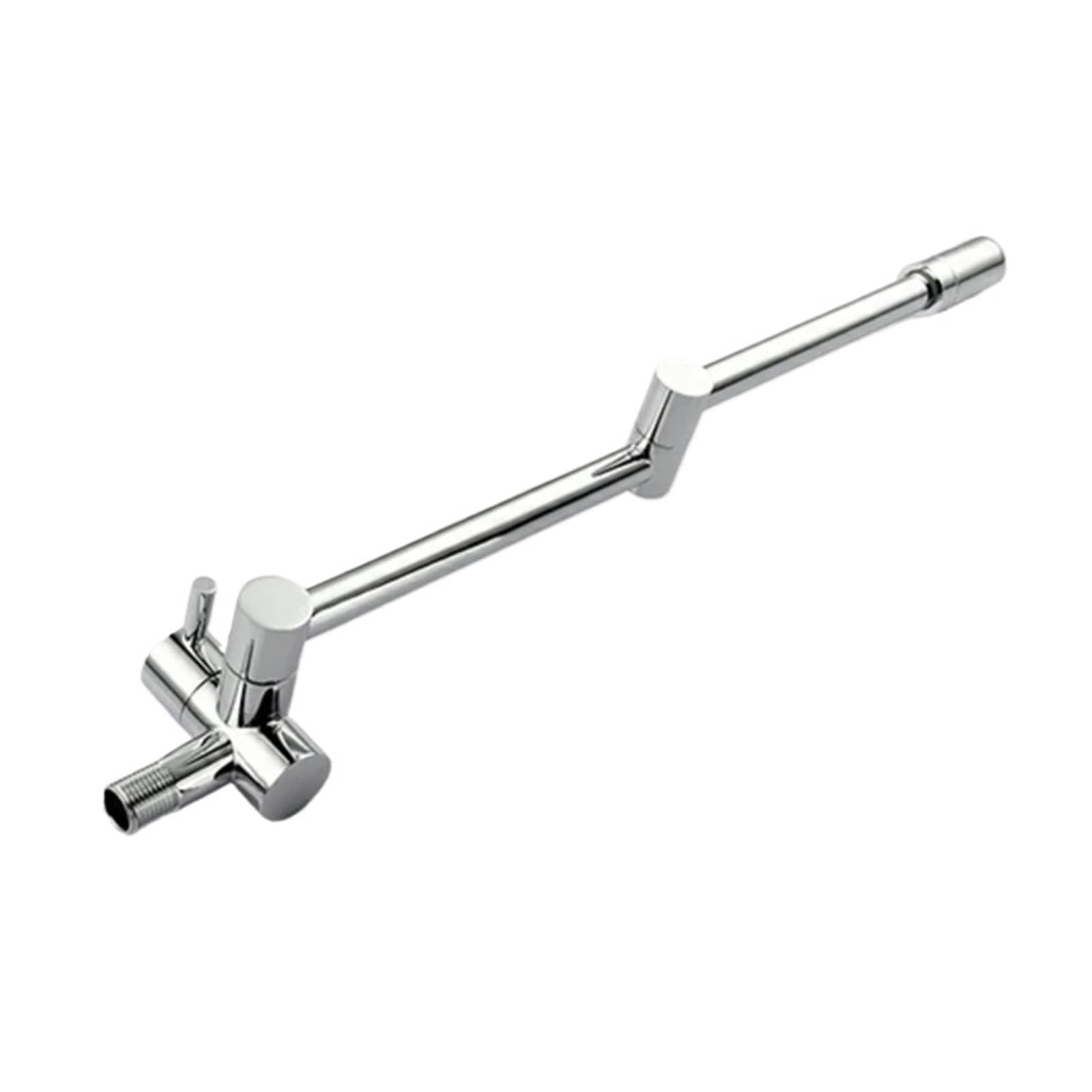 ZQFHSX Single Cold Chrome Brass 360 Rotate Kitchen Fold-able Tap Washing Basin Faucet Balcony Crane Sink Taps for Most Scenarios(Grey)