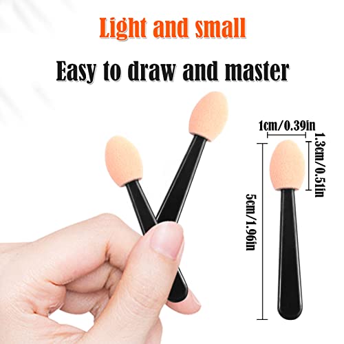 50Pcs Eyeshadow Applicator Brush Disposable Eyeshadow Brushes Sponge Eye Shadow Brush Pack Makeup Eyeshadow Sponge Applicators for Eyeliner Eye Makeup Arts Crafts Diy Nail Art Beauty Tool - Image 3