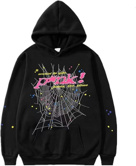 SHSCBSBRK Spider Web Hoodie Sweatshirt Graphic Hoodies Y2k Casual Hoodie Men Women Harajuku Pullover-A M B
