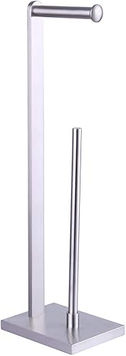 GERZWY SUS 304 - Portarrollos de papel higiénico de acero inoxidable para baño, acabado cepillado