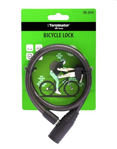 Terminator TBL 2010 Bicycle Lock with 2 Keys 10 mm x 650 mm Size Black