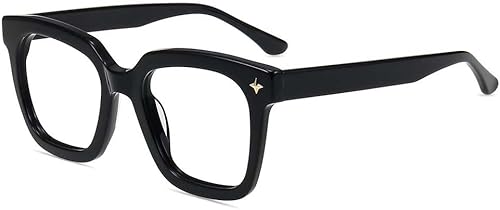 Firmoo Lentes cuadrados con bloqueo de luz azul para mujereshombres, gafas de computadora, juegos, TV, teléfonos para pantallas, antifatiga ocular y