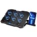 MATEPROX Laptop Cooling Pad,Notebook PC Macbook Cooler with 6 Quiet Fans,Adjustable Height Laptop Cooler Stand with Phone Holder,Dual USB Port Cooling Pad for Gaming Office