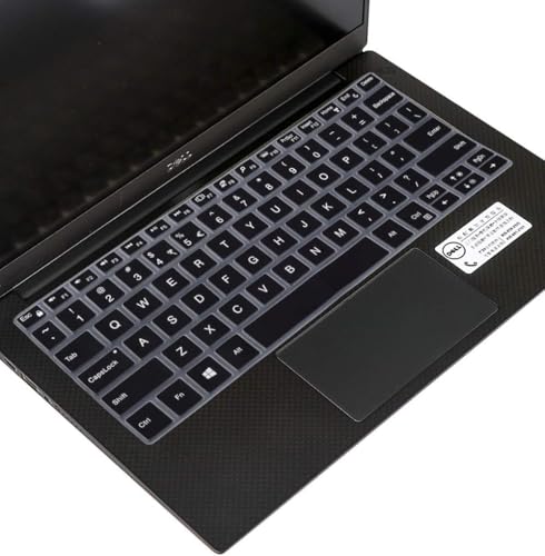 Image of OJOS Keyboard Cover for for Dell XPS 13 7390 Keyboard Cover for 13.3 inch New Dell XPS 13 7390 Standard Laptop & Dell XPS 13 9305 9380 9370 9365 13.3 inch Laptop Keyboard Skin (NOT for 2-in-1 7390), Black
