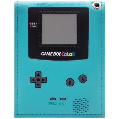 GBC Game Segunda Generación Boy Consola Portátil Retro Billetera/Cartera Bi-Fold ID & Portacartas, Azul
