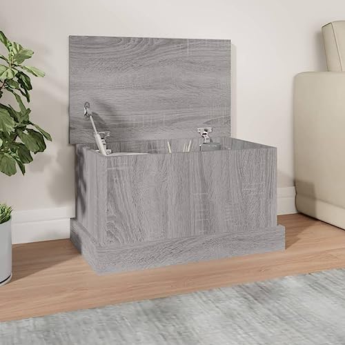 Vetnasa Baúl almacenaje madera contrachapada gris sonoma 50x30x28 cm Mobiliario, Armarios y almacenamiento, Baúles de almacenamiento Gris 9,24 KG