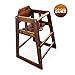 Winco Solid Wood Commercial Grade Stackable High Chair for Restaurant & Home, Walnut
