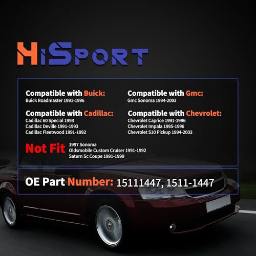 Image of HiSport Door Latch Assembly LH Left Driver Front 15111447 Replacement for Buick Cadillac Chevy GMC Sonoma S10 Pickup Caprice Deville Roadmaster Cruiser