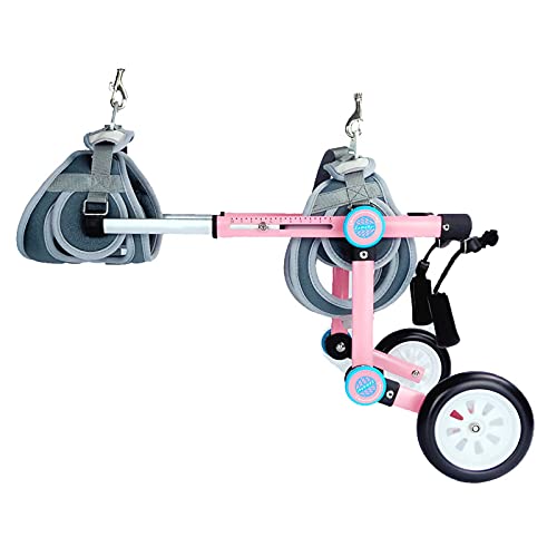 RXBFD Hunde-Rollstuhl 2-Räder,einstellbares Falten voller Unterstützung Tier-Rollstuhlhund-Wagen-Hinterbeine Rehabilitation, für Behinderte Hündchenwelpe, leichte Montage Cover