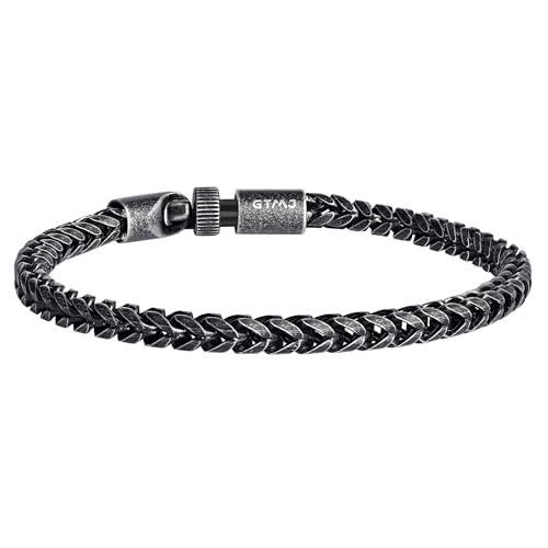 Stainless Steel Tiger Eye Onyx Bracelet for Men 8-8.5 Inch Luxury Gift Set