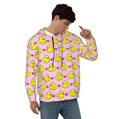 Men's Fleece Hoodie 3D Print Casual Pullover Sweatshirts with Pocket