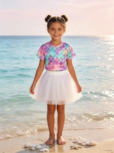Image of ENLACHIC Girls Teens Pink Flamingo Printed Summer Short Sleeve T-Shirts Cute 3-16 Years