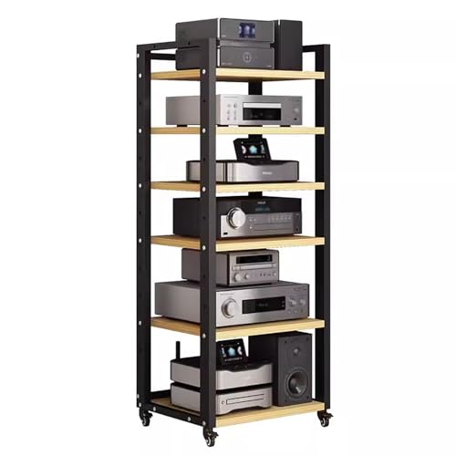 Étagère d'angle en bois hifi pour optimiser le salon
