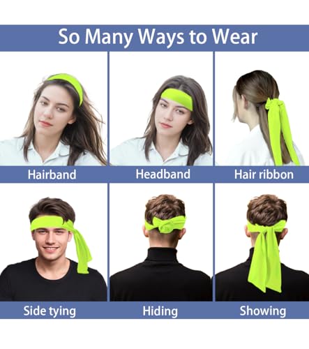 Image of Sport Tie Headbands Tennis Head Tie for Men Women Sports Fans Ninja Soccer Basketball Teams Head Ties Halloween