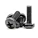 ReplacementScrews 1 Set of Metric Screws (Model RS-198425) Pan Head - Philips Drive - Black Plated (Pack of 4)