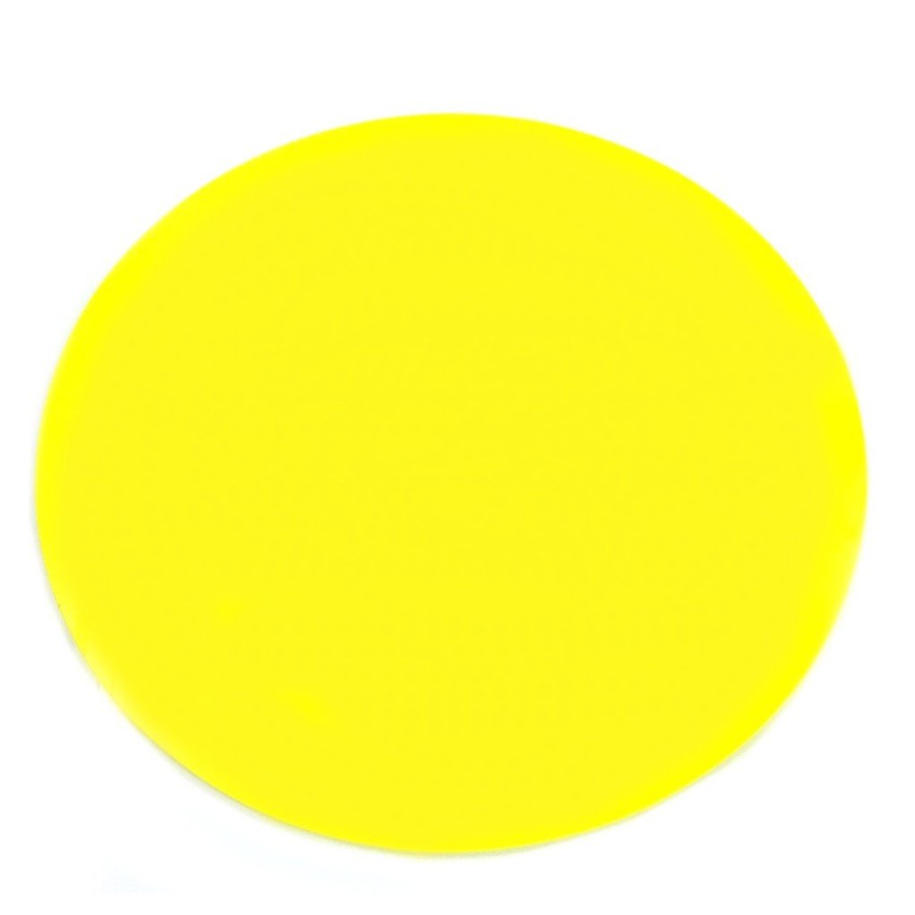 Servewell Round Cake Board - Yellow 3mm Acrylic Cake Display - 7 Inch (18 cm)