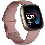 Odbeai Compatible with Fitbit Sense&Sense2 Bands/Versa 3&4 Bands Women Men,Soft Replacement Wristbands Sport Band Strap Accessories for Versa 3&4/Sense&Sense2 Watch(Large, Smoke Violet)