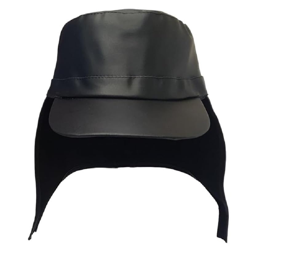 Unisex Water Resistance Rain Snow Caps Art Leather Caps Pu Waterp...