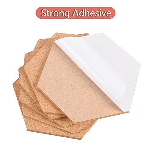 Sungift Hexagon Cork Board Tiles Self Adhesive 6 Pack thumb #4