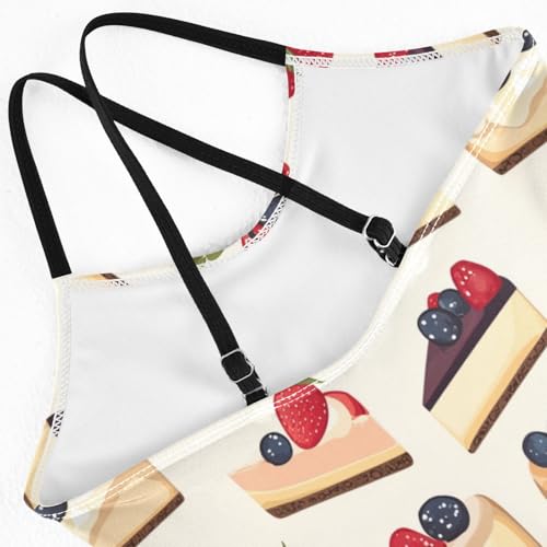 ZZKKO Fruit Cheese Cake Girls Swimsuit One Piece Bathing Suit for Baby Girls' Swimwear 3-10T4