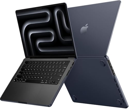 EooCoo Case Compatible with MacBook Pro 14 inch 2025 2024-2021 M4 M3 M2 M1 Pro/Max Chip, Ultra Slim Matte Hard Shell Laptop Protective Cover Case, Midnight Blue