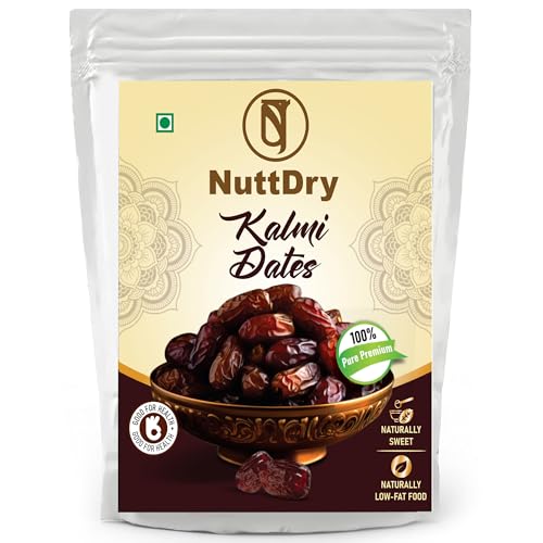 Image of NuttDry Fresh Kalmi Dates Original 500g Pack of 1 | Iron & Fibre Rich Naturally Sweet Without Added Sugar | Dry Fruits & Nuts | All Natural | No Preservatives | Khajur | Khajoor | Khejur
