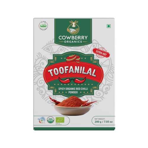 COWBERRY Organic Toofanilal Red Chilli Powder/Lal Mirch 500 g, Slow-Ground Extra Spicy & Extra Hot | NPOP India, NOP USDA, EU Organic Certified | Lab-Tested 252+ Chemicals & Glyphosate Free product image 7