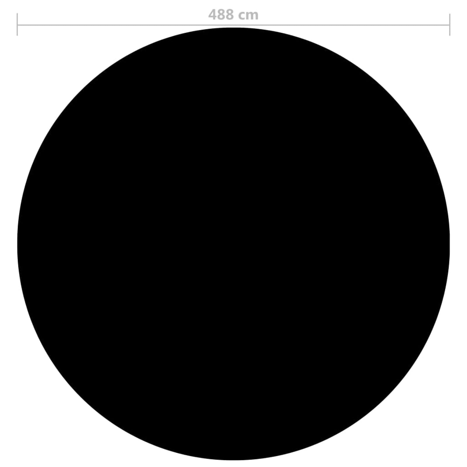 LAPOOH Pokrywa basenu PE czarna 488 cm, akcesoria basenowe, pokrywa basenu, osłona basenu, pokrowiec na basen, osłona na basen, ochraniacz na podłogę basenu - SPU:92159