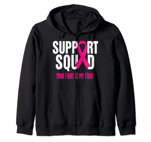 Breast Cancer Warrior Support Squad Breast Cancer Awareness Sudadera con Capucha