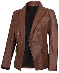 Kim K - Cognac Leather Jacket Women