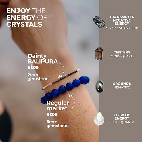 BALIPURA Aura Bracelet Collection for Women - 2mm SMALL (TINY) BEADS, Healing Crystals, Gemstones, and 925 Solid Silver Beads - Essential Women's Real Stone Bracelets4