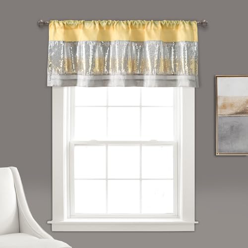 Lush Decor Night Sky Sequins Valance Curtain Single  - image 1