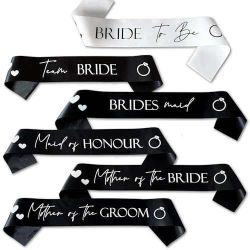 Blue Planet Fancy Dress Team Bride Sashes Hen Party Sash Black wi...