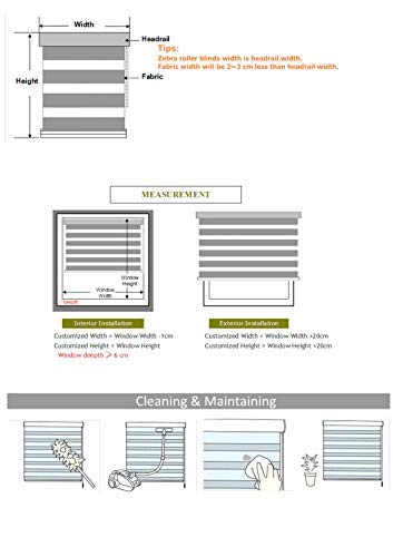 Image of ZEBRA BLINDS Polyresin Roller Blinds, 70 x 130, Brown