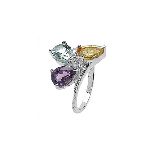 Bague Saint Tropez avec topaze et améthyste taille 54 - 5