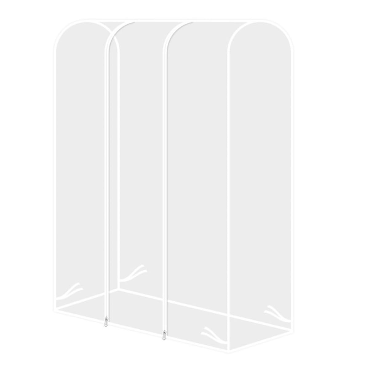 Copertura Protettiva Trasparente Stile Moderno in Plastico per Proteggere Abiti a Casa Antipolvere e Portatile e Organizzare Vestiti per Stand Appendiabiti