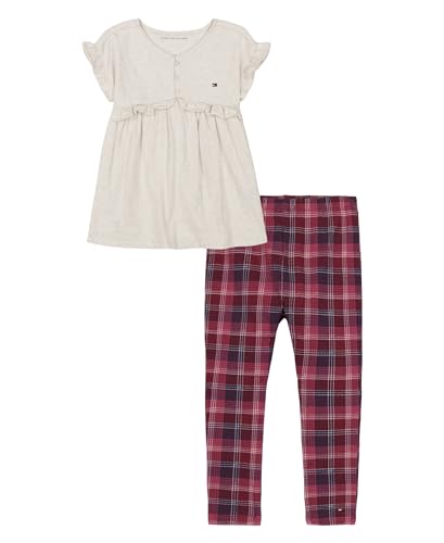 Image of Tommy Hilfiger Girls 2-Piece Set, Tunic Shirt with Leggings