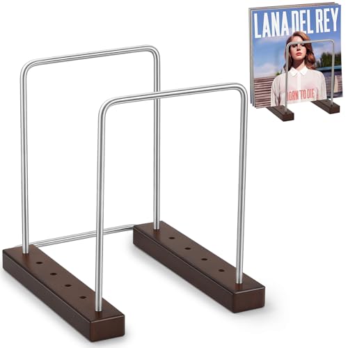 Image of Vinyl Record Storage Holder for 35 LPs, Solid Hardwood Record Stand, Album Rack Organizer, LP Storage & Magazine Holder, Gift for Music Lovers