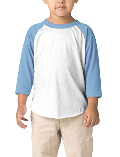 Image of Hat and Beyond Kids Raglan Jersey Child Toddler Youth Uniforms 3 /4 Sleeves T Shirts