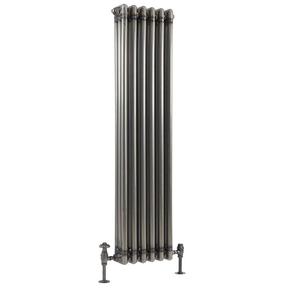 Milano Raw Metal Windsor Cast Iron Style Vertical Triple Column Radiator - 1500Mm X 290Mm