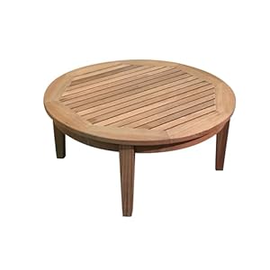 Atlantic Round Teak Outdoor Coffee Table Natural