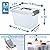 Citylife 6 Packs 6 QT Storage Bins with Lids Clear Plastic Bins with Grey Handle Stackable Storage Containers for Organizing
