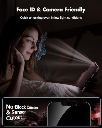 Image of UNBREAKcable Privacy Screen Protector for iPhone 17e, Shatterproof Tempered Glass [True 28Anti Spy] [9H Hardness] [Easy Installation Frame] Private Protector for iPhone 17e 6.1inch-2 Pack