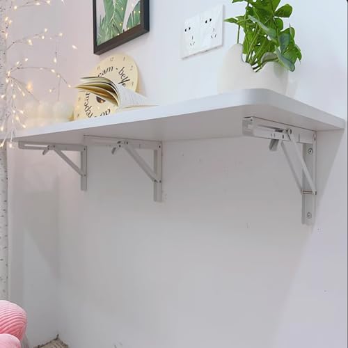 Table pliante murale bois 50x20 cm pour petits espaces - 4