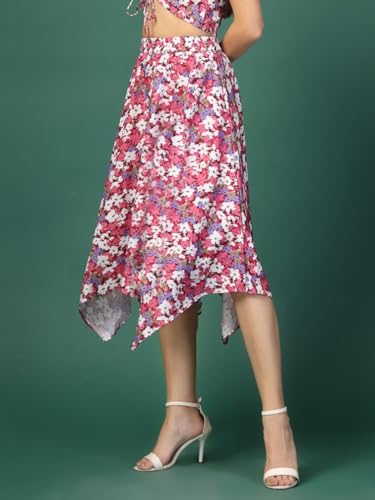 Image of OOMPH! Long Skirts for Women with Handkerchief Hem